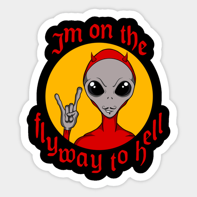 Alien Satan Sticker by StevieTee’s